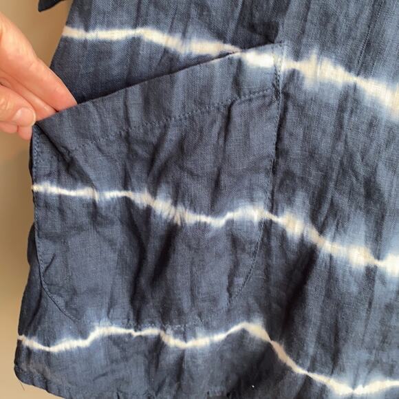 XCVI Women's Rori Linen Roll Tab Sleeve Tunic XS - Picture 6 of 10